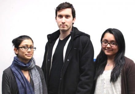 Anjana Rao, left, Argir Argirov and Sarah Santhosh Photo by Stine Danielle