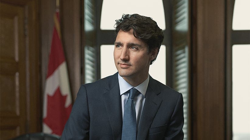 Justin Trudeau in his office on Parliament Hill, Ottawa, ON. (Photograph by Jessica Deeks)