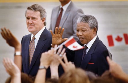 BRIAN MULRONEY, NELSON MANDELA