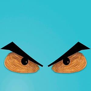 Illustration for Big, bad almonds.