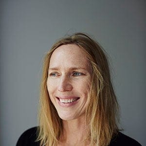Miriam Toews, outside her Toronto home. Photograph by Jaime Hogge