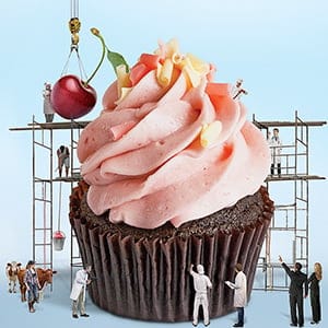 Cupcake with scaffolding. Photo Ilustration by Sarah MacKinnon