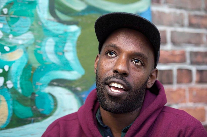 Rapper Shad is shown in an interview with The Canadian Press in Toronto on Thursday October 17, 2013. (Frank Gunn/CP)