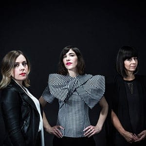 Corin Tucker, Carrie Brownstein and Janet Weiss of Sleater-Kinney in New York.