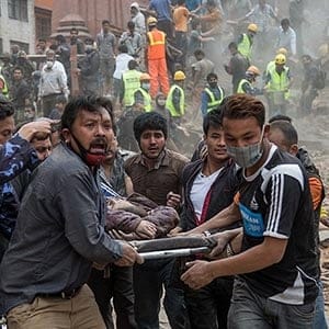 Kathmandu Struck By Powerful Earthquake