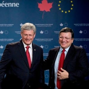 Stephen Harper; José Manuel Barroso; Herman Van Rompuy