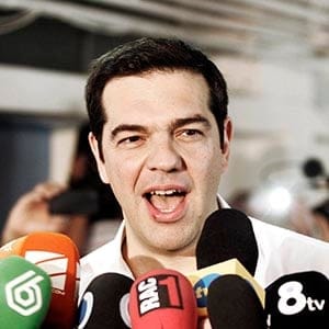 ATHENS, GREECE - JULY 5: Greek Prime Minister Alexis Tsipras speaks to the press after placing his vote in the austerity referendum at a local school in the suburbs of Athens on July 5, 2015 in Athens, Greece. The people of Greece are going to the polls to decide if the country should accept the terms and conditions of a bailout with its creditors. Greek Prime Minister Alexis Tsipras is urging people to vote 'a proud no' to European creditors' proposals, and 'live with dignity in Europe'. 'Yes' campaigners believe that a no vote would mean financial ruin for Greece and the loss of the Euro currency. (Milos Bicanski/Getty Images)