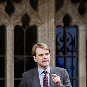 Canada's Immigration Minister Chris Alexander speaks during Question Period in the House of Commons on Parliament Hill in Ottawa April 3, 2014. Chris Wattie/Reuters.