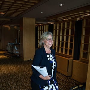 Green Party Leader Elizabeth May arrives at a campaign event where she released the party's platform in Vancouver, B.C., on Wednesday September 9, 2015. A federal election will be held October 19. (DARRYL DYCK/CP)