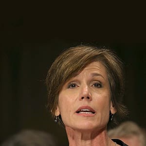 Deputy Attorney General Sally Quillian Yates testifies during a Senate Judiciary Committee hearing on Capitol Hill, July 8, 2015 in Washington, DC. The committee was hearing testimony on encryption technology, and the balance between public safety and privacy. (Mark Wilson/Getty Images)