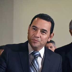 President elect Jimmy Morales (L) and Vice President elect Jafeth Cabrera of the National Front Convergence arrive to a press conference in Guatemala city on October 26, 2015. Morales, a comic actor and TV personality, declared victory as election officials released the resounding results: 68 percent of the vote for the conservative candidate to 32 percent for former first lady Sandra Torres, with 97 percent of polling stations reporting. AFP PHOTO / JOHAN ORDONEZ JOHAN ORDONEZ/AFP/Getty Images