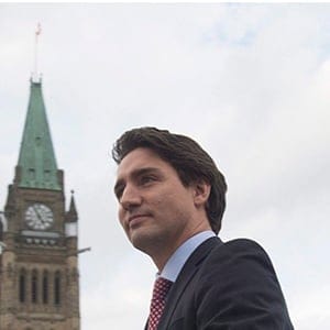 Prime minister designate Justin Trudeau walks to a news conference from Parliament Hill in Ottawa, Tuesday Oct. 20, 2015. (Adrian Wyld/CP)