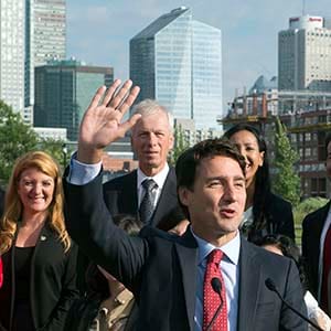 Federal Liberal leader Justin Trudeau speaks to supporters Monday, August 10, 2015 in Montreal. (Ryan Remiorz/CP)