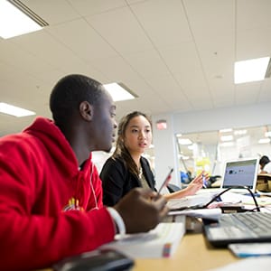 MACLEANS-HUMBER -10.30.15-TORONTO, ON: Second yr nursing students at the learning resources common on the north campus of Humber College in Toronto, ON. (Photograph by Cole Garside)
