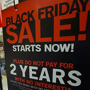 TORONTO, ON - NOVEMBER 22: Black Friday deals can be had prior to the actual Black Friday, which is the day after US Thanksgiving. One of the few places in the area already employing Black Friday pricing is The Brick. (Rick Madonik/Toronto Star/Getty Images)