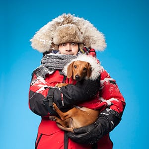 Winter wussie. (Photograph by May Truong)