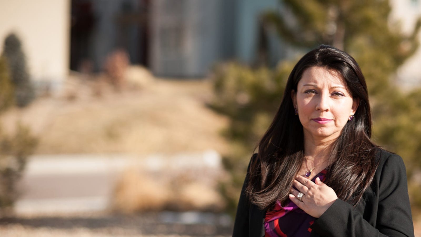 Author Ausma Zehanat Khan is interviewed in Colorado. (Photograph by Theo Stroomer/Getty Images)
