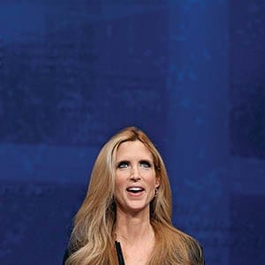 Conservative author and pundit Ann Coulter delivers remarks to the Conservative Political Action Conference (CPAC) at the Marriott Wardman Park February 10, 2012 in Washington, DC. Thousands of conservative activists are attending the annual gathering in the nation's capital. (Chip Somodevilla/Getty Images)