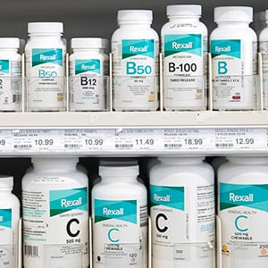 Rexall branded products are shown in a store in Ottawa, on Wednesday, March 2, 2016. National drugstore chain Rexall Health is being sold to U.S. health care giant McKesson Corp. as part of a $3-billion deal, the two companies announced Wednesday, March 2. (Justin Tang/CP)