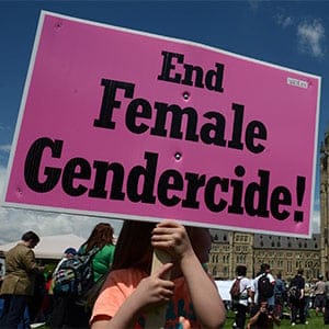 A young girl participates in the March For Life on Parliament Hill in Ottawa on Thursday, May 9, 2013. (Sean Kilpatrick/CP)