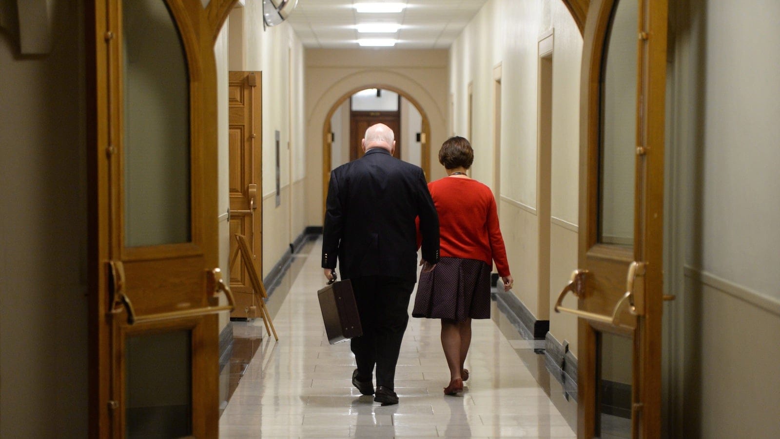 Senator Mike Duffy returns to Parliament Hill in Ottawa on Monday, May 2, 2016. THE CANADIAN PRESS/Sean Kilpatrick
