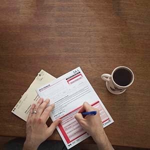 Filling out the 2016 Canadian census. (Photograph by Liz Sullivan).