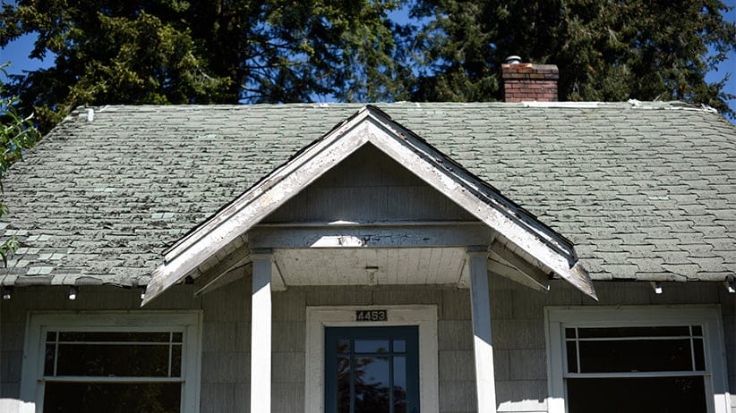 The old roof of the 4453 W 14 Street home in Vancouver, BC. This home sold for 2.4 million. (Photo by Jimmy Jeong)