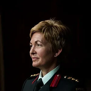 Col. Jennie Carignan at the Canadian Armed Forces College in Toronto. (Photograph by Finn O'Hara)