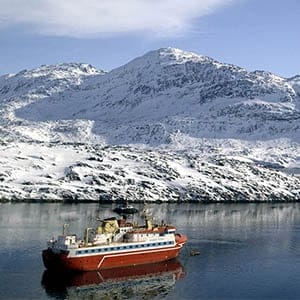 PREMIUM -- A passenger ship docks in the harbour of Nuuk, Greenland. Nuuk's harbour is at the end of the Gulf Stream and as such is open year round for shipping. Most unperishable goods are brought to the arctic country by ship. ROBERT DALL/CP