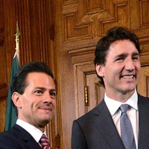 Prime Minister Justin Trudeau meets with Mexican President Enrique Pena Nieto in his office on Parliament Hill in Ottawa on Tuesday, June 28, 2016. (Sean Kilpatrick/CP)