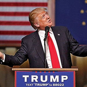 U.S. Republican presidential candidate Donald Trump speaks at a campaign event at The Palladium at the Center for Performing Arts in Carmel, Indiana, U.S. May 2, 2016. (Aaron Bernstein/Reuters)