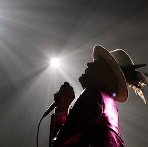 The Tragically Hip's Gord Downie, performs during the first stop of the Man Machine Poem Tour at the Save-On-Foods Memorial Centre in Victoria, B.C., Friday, July 22, 2016. THE CANADIAN PRESS/Chad Hipolito