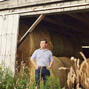 Federal Conservative leadership hopeful Michael Chong photographed on his 100-acre farm. (Photograph by Jaime Hogge)
