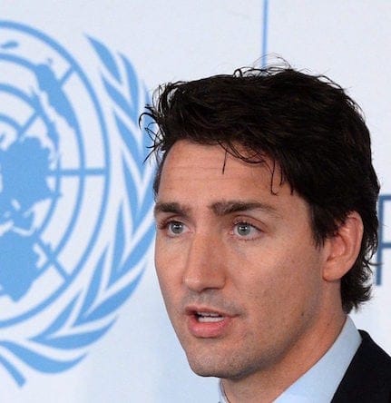 Prime Minister Justin Trudeau speaks at a Global Compact Luncheon at the United Nations headquarters in New York on Monday, Sept. 19, 2016. THE CANADIAN PRESS/Sean Kilpatrick