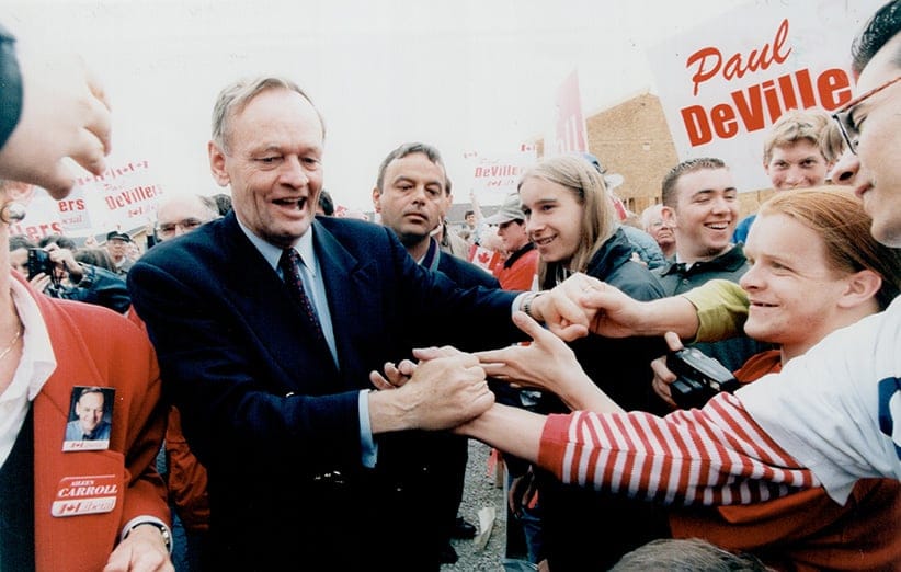 Jean Chretien Election Campaign 1997. (Andrew Stawicki/Toronto Star/Getty Images)
