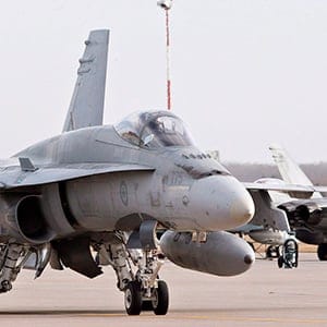 A pilot positions a CF-18 Hornet at the CFB Cold Lake, in Cold Lake, Alberta on Tuesday, October 21, 2014. A long-awaited market analysis into which fighter jet could replace the CF-18s tells the Harper government it can postpone a decision and keep flying the current fleet until 2025, but it will cost roughly $400 million. (Jason Franson/CP)