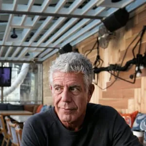Chef Anthony Bourdain in downtown Toronto. (Photograph by Natalie Castellino)