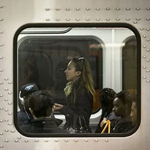 Commuters ride a TTC subway west from Kennedy Station in Scarborough, Ontario Wednesday, September 25, 2013. (Kevin Van Paassen/The Globe and Mail)