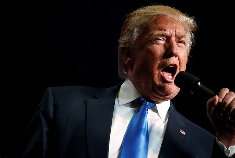Republican presidential nominee Donald Trump holds a campaign rally in Green Bay, Wisconsin, U.S. October 17, 2016. (Jonathan Ernst/Reuters)