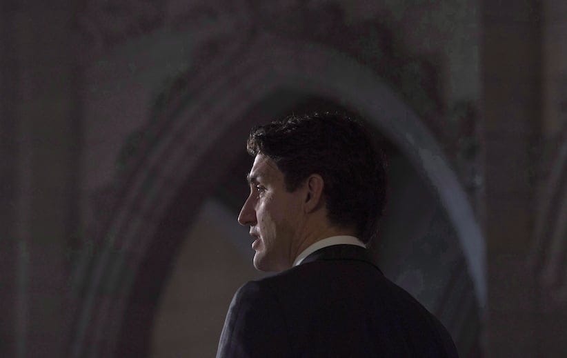 Prime Minister Justin Trudeau speaks after meeting with Indigenous leaders on Parliament Hill in Ottawa on December 15, 2016. (Adrian Wyld/CP)