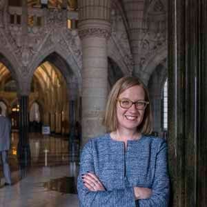 Minister of Democratic Institutions, and MP for Burlington, Karina Gould in Ottawa for a behind the scenes in a 'Day in the Life' series, January 30, 2017. In Main Rotunda of Centre Block, Parliament Hill.
Peter Bregg©