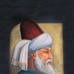 UNSPECIFIED - CIRCA 2002: Portrait of Gialal al-Din Rumi (Balkh, Afghanistan 1207-Konya, Turkey 1273), Persian poet and mystic, founder of the Sufi brotherhood of the whirling dervishes. (Photo by DeAgostini/Getty Images)