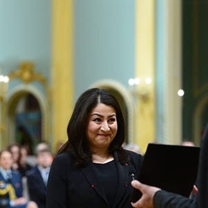 Maryam Monsef is sworn in as Minister of Status of Women during a ceremony at Rideau Hall in Ottawa on Tuesday, Jan 10, 2017. (Sean Kilpatrick/CP)