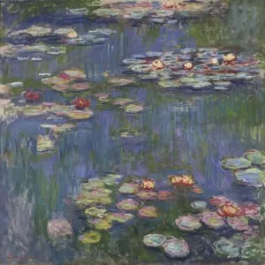 Water Lilies, 1916 by Claude Monet. Found in the collection of the National Museum of Western Art, Tokyo. (Heritage Images/Getty Images)