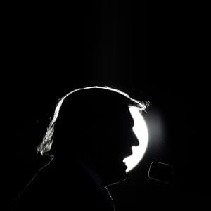 Republican presidential candidate Donald Trump delivers remarks while campaigning at Regent University October 22, 2016 in Virginia Beach, Virginia. (Win McNamee/Getty Images)