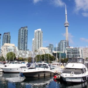 Yachts and condos along the waterfront in Toronto. (Shutterstock)