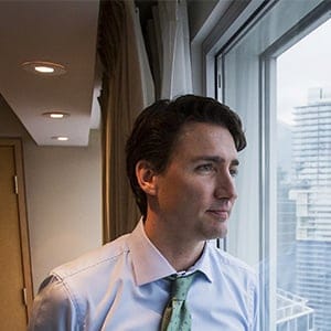 Justin Trudeau stands for a photograph after an interview in Vancouver, British Columbia, on Wednesday, March 2, 2016. (Ben Nelms/Bloomberg/Getty Images)