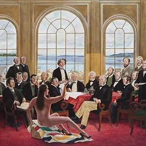 A painting called "The Daddies" by artist Kent Monkman from his show Shame & Prejudice: A Story of Resilience. (Kent Monkman)