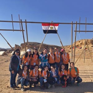 A Syrian girl scouts group is pictured at a summer camp in February 2017. (Scouts of Syria)