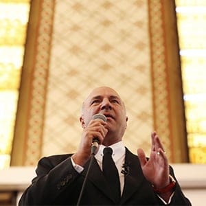 Conservative leadership candidate Kevin O'Leary speaks at Queen's University, in Kingston, Ont., on Thursday, March 16, 2017. (Lars Hagberg/CP)